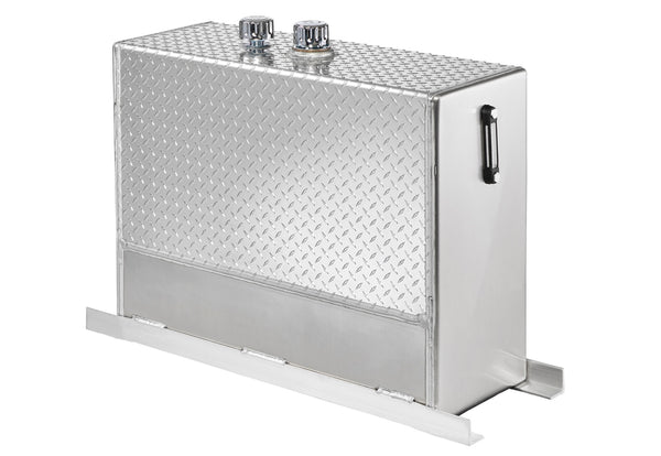 Upright Aluminium Tank for 50 Gpm, with level/ temperature SideGlass and Breather Cap. Bottom Magnetic Drain Plug. Internal Difuser