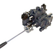 Stack Valve CDS100, 2 Manual Sections, 2 Close Center Sections, 2 Hydraulic Kickout Sections, 1 Relief Port Section For Garbage Truck Configuration. Pressure to Tank