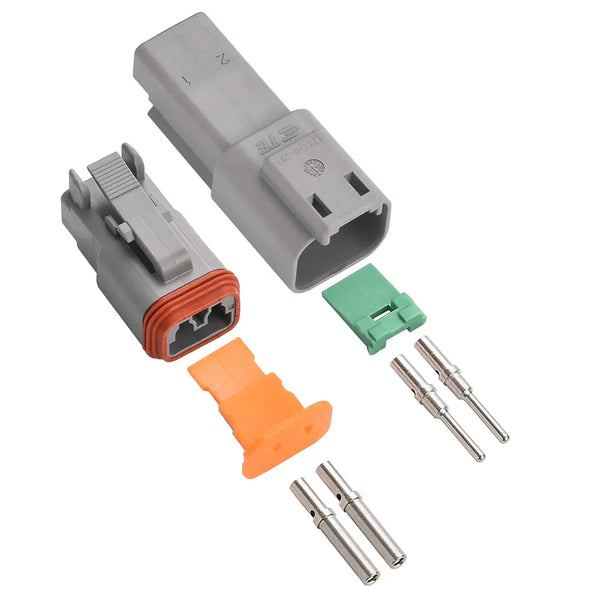 Deutsch Connector DT 2 Way Plug Kit Solid Nickle 20-16 Ga.