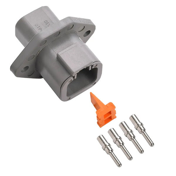 Deutsch Connector DTP 4 Way Plug Kit Nickle Solid 14-12 Ga.