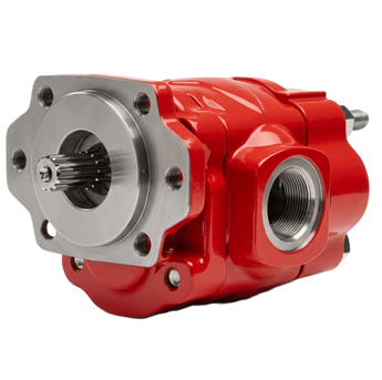 Muncie PL1 series pump 19gpm @1000rpm, 600-3000rpm, 3000psi, side NPT 1-1/4 -11½ & rear 1-1/2 -11½ ports, SAE B-B  2-4 bolts 1” 15 splines