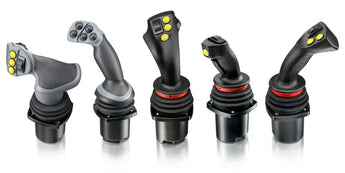 Danfoss JS1-H Joystick Dual Axis, Can Comunication, 5 Yellow Push Buttons, Deadman Switch