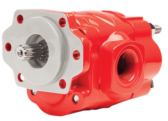 Muncie PL1 series pump 19gpm @1000rpm, 600-3000rpm, 3000psi, side ODT 1-1/4” & rear ODT 1-1/4” ports, SAE B-B  2-4 bolts 1” 15 splines