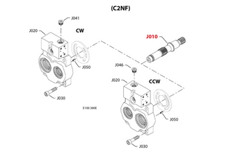End Cap-Pump, Frame L, CCW Axial Ports, Serie 45