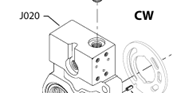 End Cap-Pump, Frame L, CCW Axial Ports, Serie 45