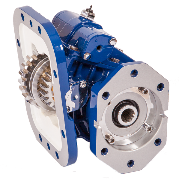 Toma de fuerza Muncie TG, con engranaje U68, con cubierta de cambio neumático y kit de instalación, posiciones 1, relaciones de velocidad 06, SAE “B” ⅞” -13T, SAE “B” 2 y 4 pernos