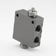 Line Mount Manifold Dual Cushion lock Counterbalance Cartridge Valve Assembly with anti-cavitation checks, SAE 12  Block, SUN