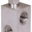Muncie independent pressure relief valve, 3 ways, up to 3000psi, -10 SAE ports