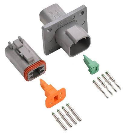 Deutsch Connector DT4 Positions Plug Kit / Set 20/16ga Nickle Plated