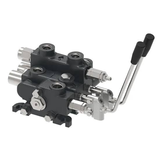 Stack Valve CDS60, 2 Manual Sections, 2 Section Open Center, Dual Pilot Check Valves. Pressure to Tank