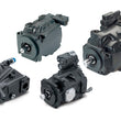 Variable Displacement Piston Pump, Serie 45, CW, Model LR, 25cc/rev, 4500 PSI, Load Sense Control (LS), SAE B 13T Shaft, Axial Ports ORD